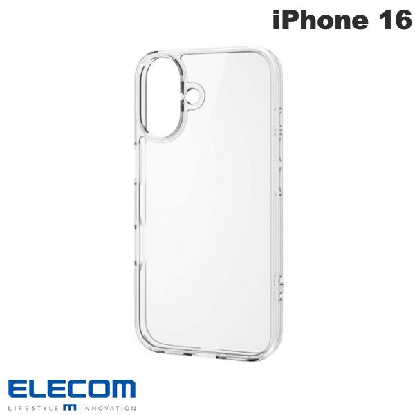 樂天商城 - [在庫処分特価!!] エレコム iPhone 16 ハイブリッドケース ガラス クリア # PM-A24AHVCG1CR エレコム (スマホケース・カバー)