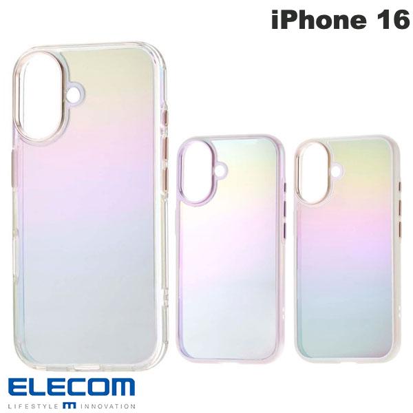 ELECOM iPhone 16 하이브리드 케이스 & Me 오로라 스트랩 시트 부속 (스마트폰 케이스 커버)