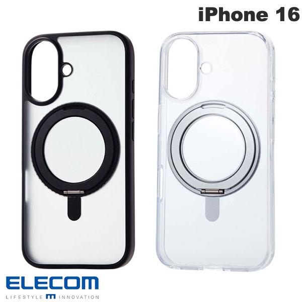 ELECOM iPhone 16 하이브리드 케이스 MAGKEEP 스탠드 (스마트폰 케이스 커버)