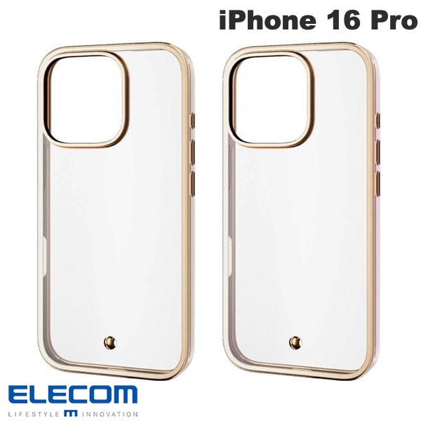 ELECOM iPhone 16 Pro 소프트 케이스 메탈릭 라인 (스마트폰 케이스 커버)