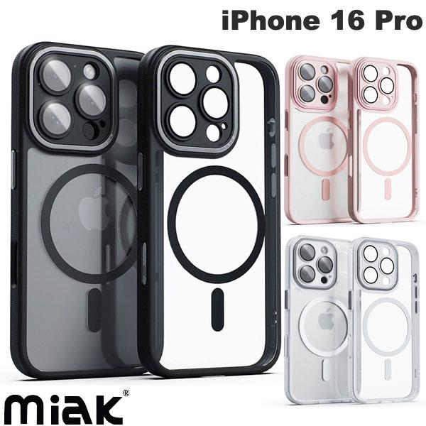 miak iPhone 16 Pro 렌즈 가드 일체형 MagSafe 대응 클리어 케이스 미악 (스마트폰 케이스 커버) 렌즈까지 보호 렌즈 보호 후면 클리어 케이스 귀엽다