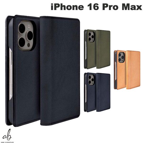  iPhone16ProMax ケース 手帳型 本革 日本製 カード収納 磁石付き ABBI SIGNATURE iPhone 16 Pro Max LISCIO イタリアンレザー MagSafe対応 ダイアリーケース 本革 アビー シグネチャ (スマホケース・カバー) 高級感 おしゃれ