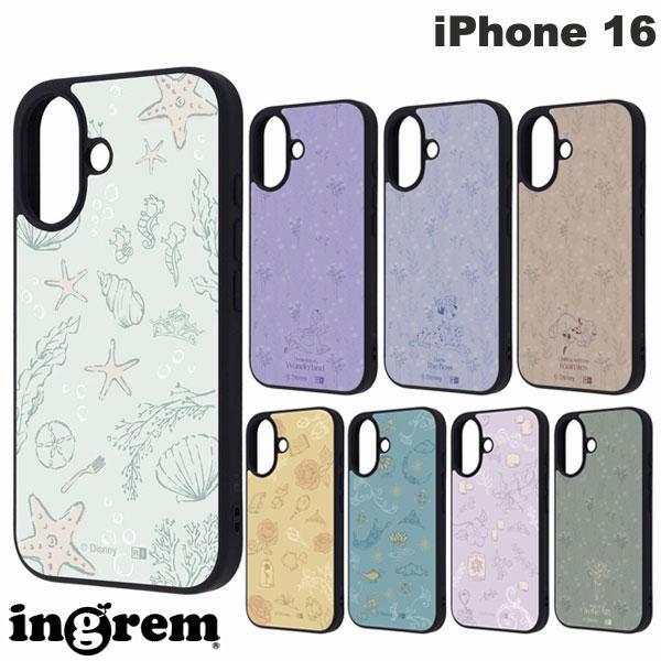 iPhone16 케이스 디즈니 아리엘 라푼젤 ingrem iPhone 16 디즈니 maru 충격 흡수 범퍼 하이브리드 케이스 잉글렘 (스마트폰 케이스 커버)