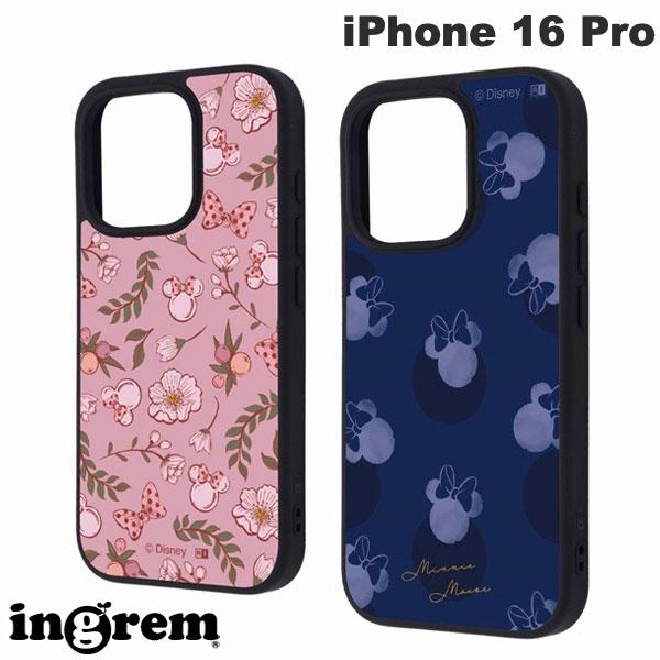 iPhone 16 Pro Case Disney Minnie Ingrem iPhone 16 Pro Disney Maru Shock Absorption Bumper Hybrid Case Ingrem (Smartphone Case/Cover)