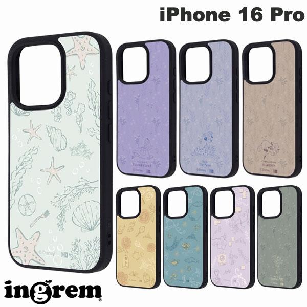 iPhone 16 Pro 케이스 디즈니 아리엘 라푼젤 ingrem iPhone 16 Pro 디즈니 maru 충격 흡수 범퍼 하이브리드 케이스 잉글렘 (스마트 케이스 커버)