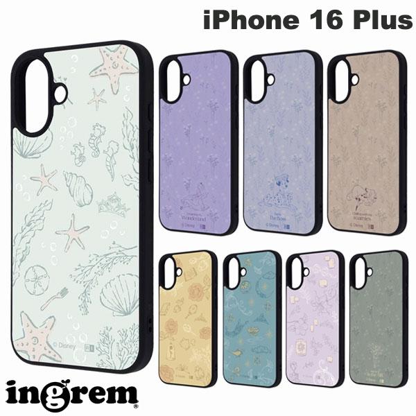 iPhone 16 Plus Smartphone Case - Disney Ariel & Rapunzel - ingrem iPhone 16 Plus Disney maru Shock Absorption Bumper Hybrid Case (Smartphone Case/Cover)