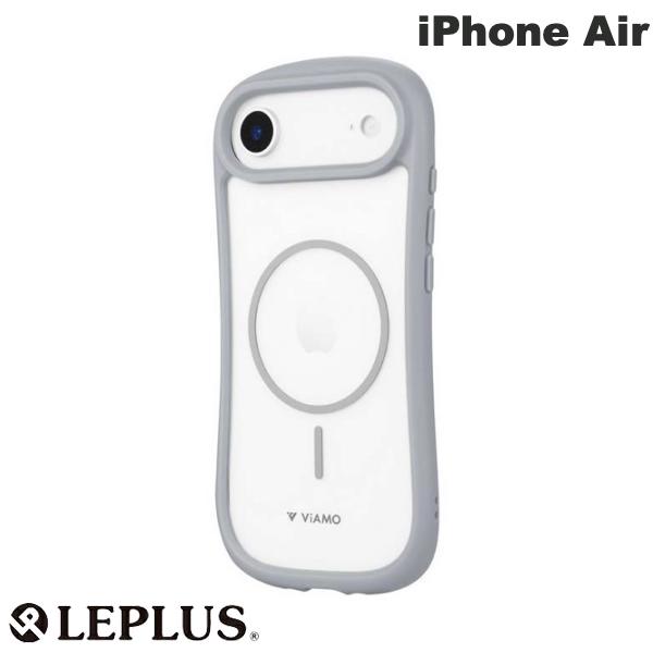 iPhone 17 Case, Clear Back, MagSafe Compatible, Colored Sides, Easy to Hold, LEPLUS iPhone Air Scratch-Resistant & Shockproof Hybrid Case, ViAMO mag, Light Gray # LN-IA25VMMLGY, LEPLUS (Smartphone Case/Cover), with Strap Holder, 2025