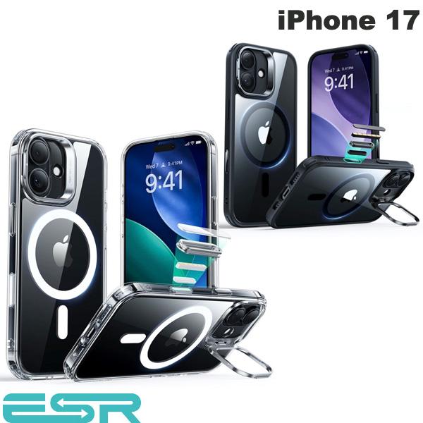 iPhone17 ケース クリアケース 透明 耐衝撃 カメラコントロールカバー付き ESR iPhone 17 Classic スタンド付き MagSafe対応 ハイブリッドケース (スマホケース・カバー) 2025 [ESR正規販売店]
