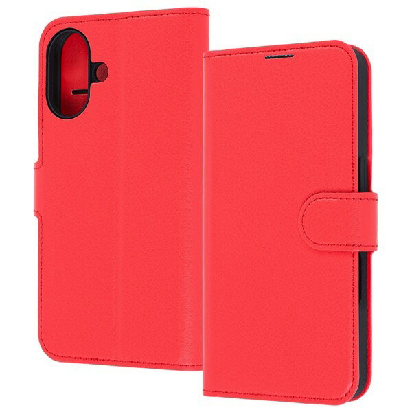 Ray Out iPhone 17 수첩형 가죽 케이스 심플 마그넷 레드 # RT-P52ELC1/R 레이아웃 (스마트폰 케이스 커버) 2025