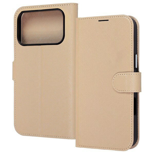 Ray Out iPhone 17 Pro Leather Flip Case, Simple Magnetic Closure, Beige # RT-P53ELC1/BE (Smartphone Case/Cover) 2025