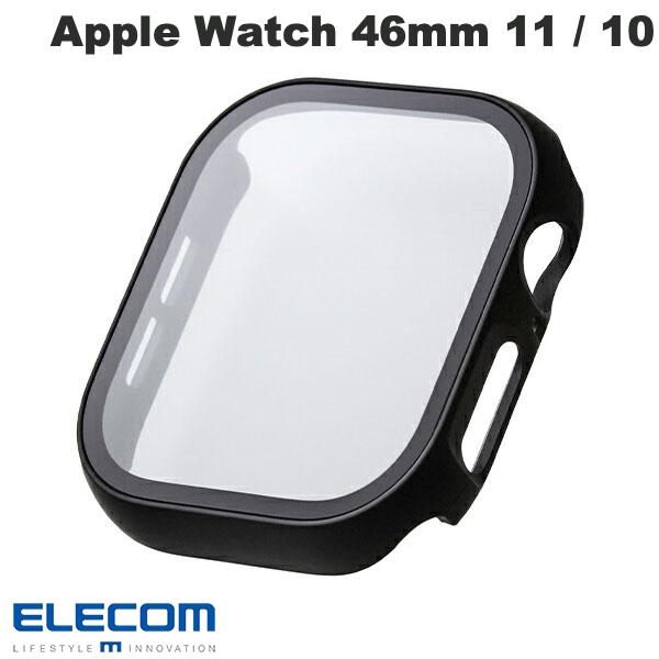 樂天商城 - エレコム Apple Watch 46mm Series 11 / 10 フルカバーケース プレミアムガラス 反射防止 ブラック # AW-24AFCGMBK エレコム (アップルウォッチケース カバー)