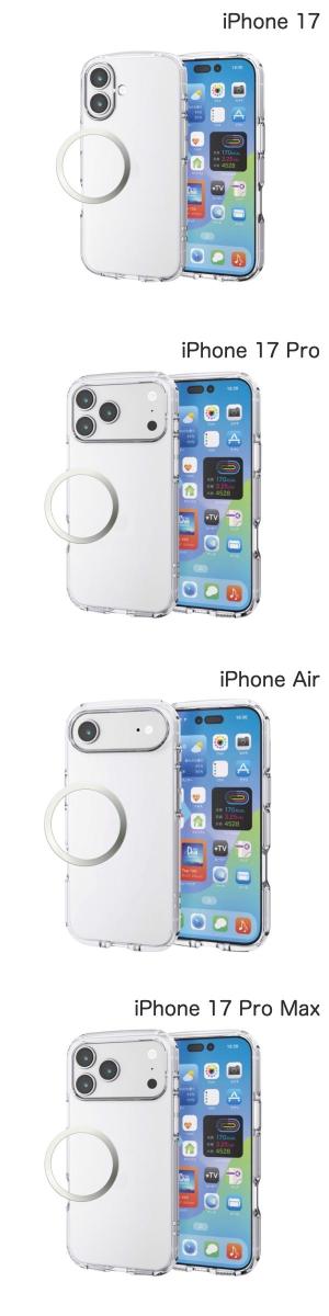 エレコム iPhone 17 / 17 Pro / Air / 17 Pro Max TOUGH SLIM LITE タフソフト クリスタルクリア メタルリング付 クリア (スマホケース・カバー) 2025