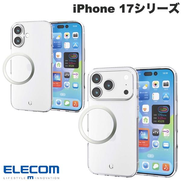ELECOM iPhone 17 / 17 Pro 소프트 케이스 크리스탈 클리어 메탈 링 첨부 클리어 (스마트 폰 케이스 커버) 2025