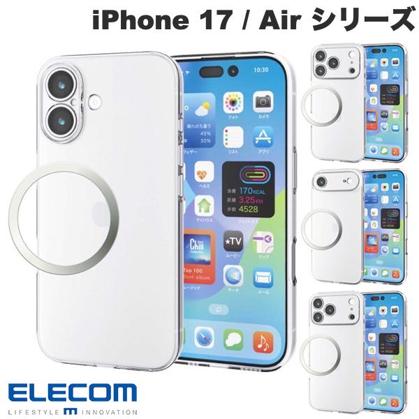 ELECOM iPhone 17 / 17 Pro / Air / 17 Pro Max 소프트 케이스 극한 메탈 링 부착 클리어 (스마트 폰 케이스 커버) 2025