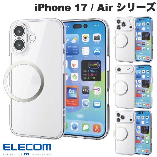 ELECOM iPhone 17 / 17 Pro / Air / 17 Pro Max Hybrid Case, Extreme Glass, Metal Ring, Clear (Smartphone Case/Cover) 2025