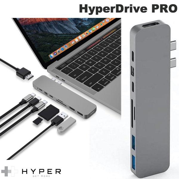 HYPER++ HyperDrive PRO 8-in-2 USB-C Hub PD対応 # GN28D-GRAY ハイパー (ドック・ハブ) MacBook対応 直差し MacBook Pro MacBook Air