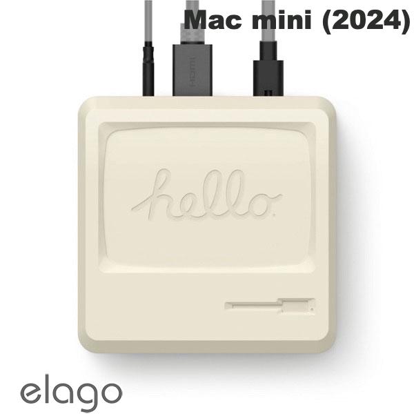 【スーパーSALE★500円OFFクーポン配布中】 Mac Mini ケース elago Mac Mini (2024) M4 CASE シリコンケース Classic White # EL_MM2CSSC4C_CW エラゴ おもしろ ユニーク レトロMacデザイン