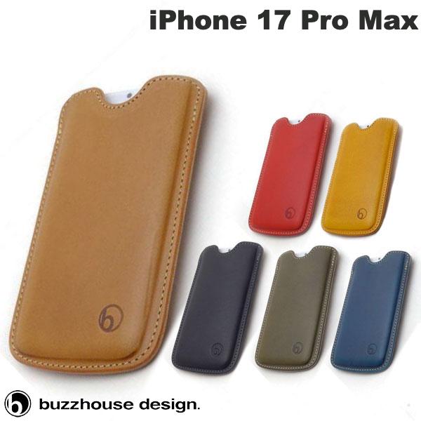 樂天商城 - buzzhouse design iPhone 17 Pro Max / 16 Pro Max ハンドメイドレザーケース 縦スリーブタイプ ラージサイズ バズハウスデザイン (スマホケース) 本革 高級レザー 日本製