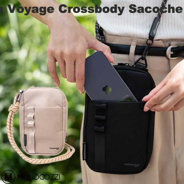 スマホショルダー スマホポーチ バッグ 大人 レディース メンズ かわいい ガジェットポーチ スマホポシェット MONOCOZZI Bon Voyage Crossbody Sacoche for 小物全般 モノコジー (バッグ・ケース) 縦型 シンプル 薄型 軽量 斜め掛け