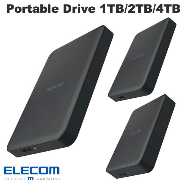 エレコム Portable Drive USB3.2(Gen1) Black (ハードディスク) テレビ録画 レコーダー録画向け ファンレス