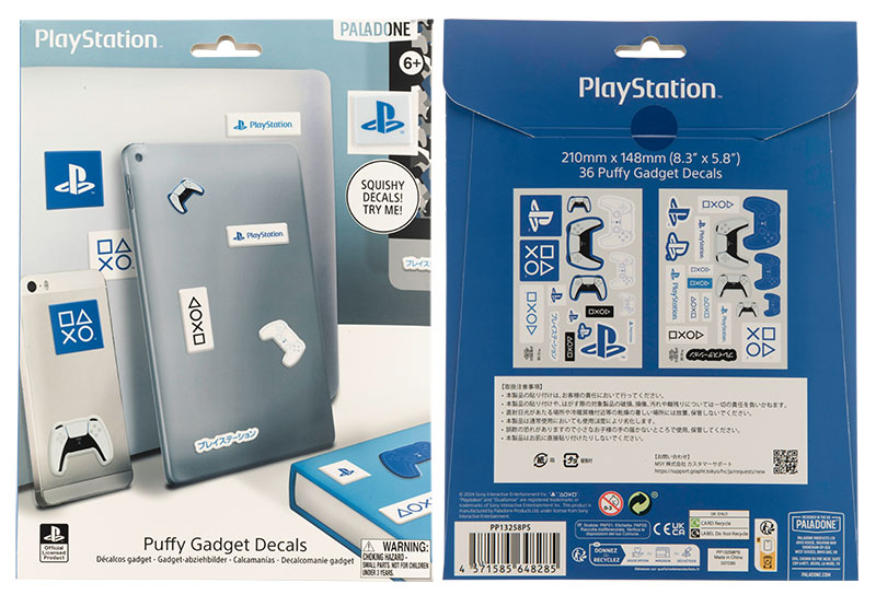 プレステ グッズ ロゴ コントローラー シール PALADONE Puffy Gadget Decals ビニールステッカー / PlayStationTM 公式ライセンス品 # PP13258PS パラドン (ステーショナリー) ぷくぷく ぷにぷに 立体 シール ステッカー プレゼント 子供 ギフト kitcut-ps-10144673 Premium Selection 楽天市場店 サンプル画像2