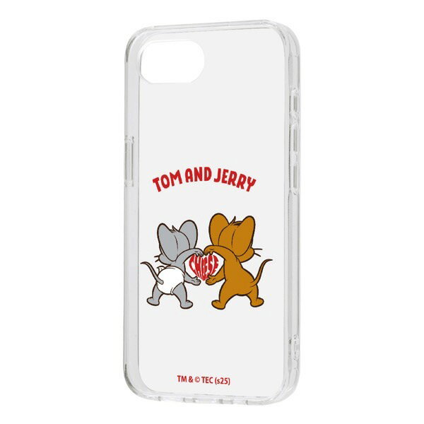 Ray Out iPhone 17e / 16e 톰과 제리 내충격 하이브리드 케이스 제리와 태피_뒷모습 # RC-WP50UC4C/TJ103 레이아웃(스마트폰 케이스 커버)