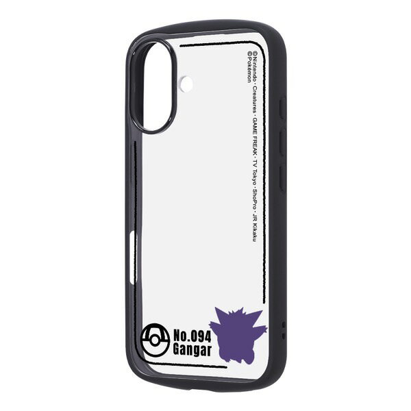 樂天商城 - Ray Out iPhone 16 ポケットモンスター Puffull ハイブリッドケース ゲンガー_シルエット # RC-PP46CMD2B/PK69 レイアウト (スマホケース・カバー)