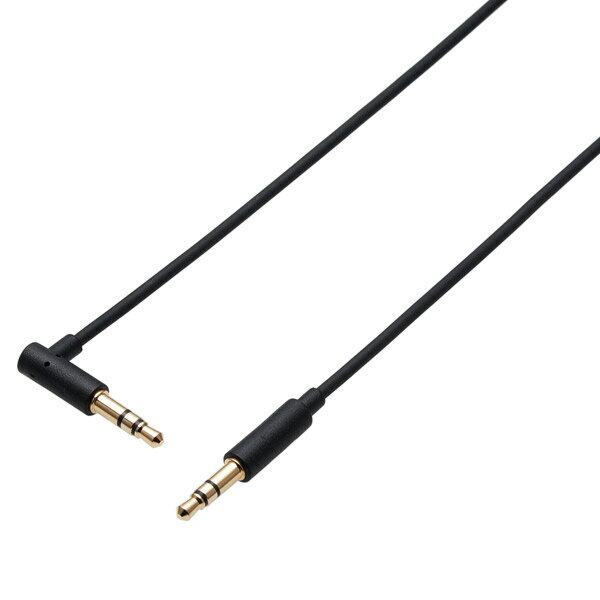 エレコム オーディオφ3.5AUXケーブル L-ストレート 1.0m ブラック # AX-35ML10BK ...