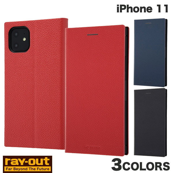Ray Out iPhone 11 내충격 수첩형 가죽 케이스 TETRA 사이드 마그넷 레이아웃 (스마트폰 케이스 커버)