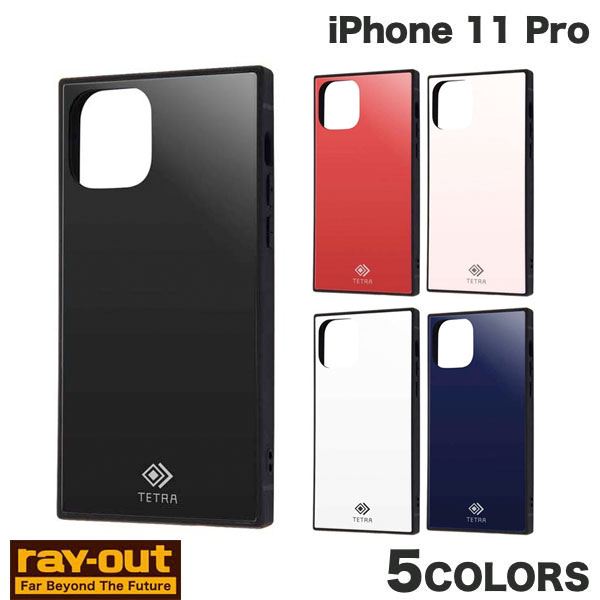 Ray Out iPhone 11 Pro 내충격 유리 케이스 TETRA 레이아웃 (스마트폰 케이스 커버)