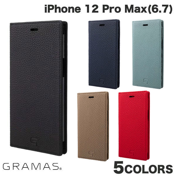 GRAMAS iPhone 12 Pro Max Shrunken-calf Genuine Leather Book Case グラマス (スマホケース カバー)