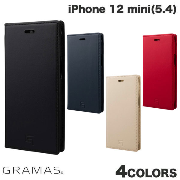 GRAMAS iPhone 12 mini Italian Genuine Smooth Leather Book Case グラマス (スマホケース・カバー)