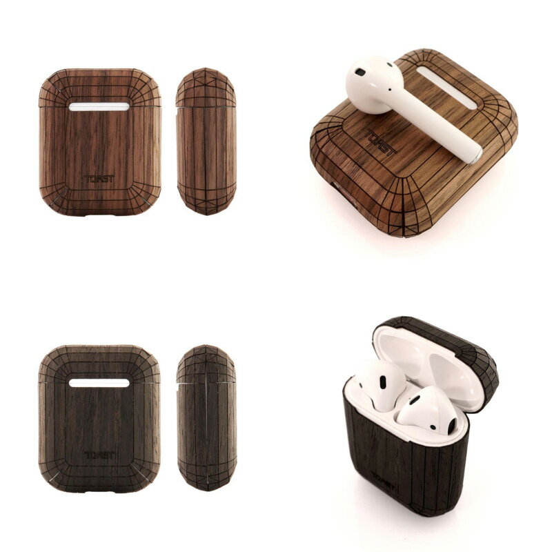 ウッドケース 木製 木目 TOAST AirPods Wireless Plain Wood スキンシール 木製 ト...