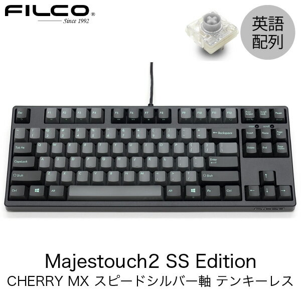 FILCO Majestouch 2 SS Edition 英語配列 テンキーレス CHERRY MX スピードシルバー軸 87キー アスファルト/スカイグレー # FKBN87MSS/ECSP2B フィルコ (キーボード) ダイヤテック