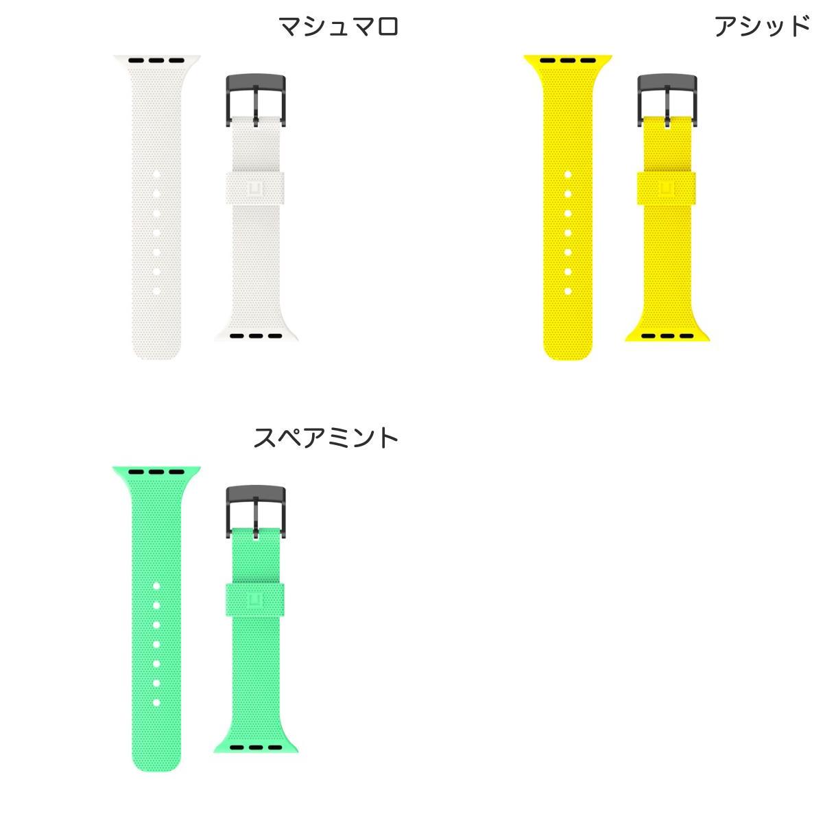 【在庫限り】 UAG Apple Watch 42 / 41 / 40mm U by DOT (ドット) シリコンバンド 抗菌 ユーエージー (アップルウォッチ ベルト バンド) 雨の日 シリコン レディース