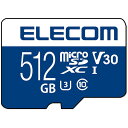 ELECOM GR 512GB MicroSDXCJ[h f[^T[rXt rfIXs[hNXΉ UHS-I U3 80MB s # MF-MS512GU13V3R GR ([J[h)