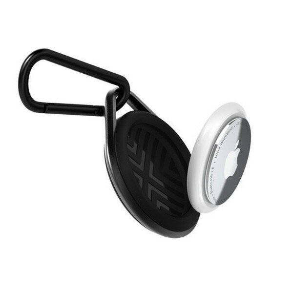 RAPTIC AirTag Link ハイブリッドケース Black # RT_ATGCSALLK_BK ラプティック (AirTag エアタグ ホルダー カバー) キーホルダー 防犯タグ