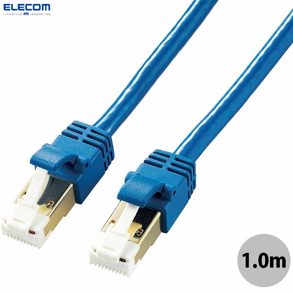 ELECOM ���쥳�� LAN�����֥� CAT7��� ���ޥ��ɻ� ���餫 1.0m �֥롼�᥿��å� # LD-TWSYT/BM1 ���쥳�� (LAN�����֥�)