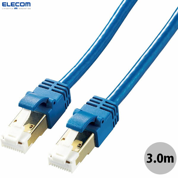 乐天商城 - ELECOM エレコム LANケーブル CAT7準拠 爪折レ防止 やわらか 3.0m ブルーメタリック # LD-TWSYT/BM3 エレコム (LANケーブル)