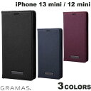 GRAMAS COLORS iPhone 13 mini / 12 mini EURO Passione PU Leather Book Case グラマス (スマホケース カバー) サフィアーノ 専用保護フィルム付き