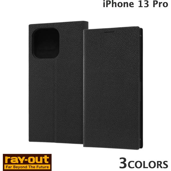 Ray Out iPhone 13 Pro 내충격 수첩형 가죽 케이스 사이드 마그넷 스퀘어 레이아웃 (스마트폰 케이스 커버)