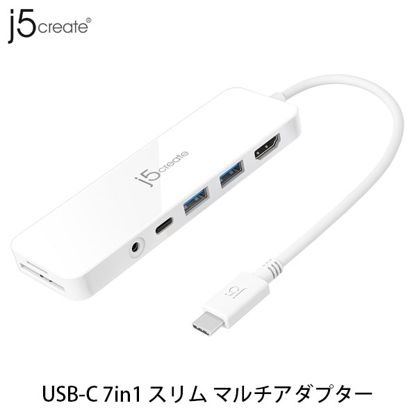 [ネコポス送料無料] j5 create USB Type-C 7in1 PD対