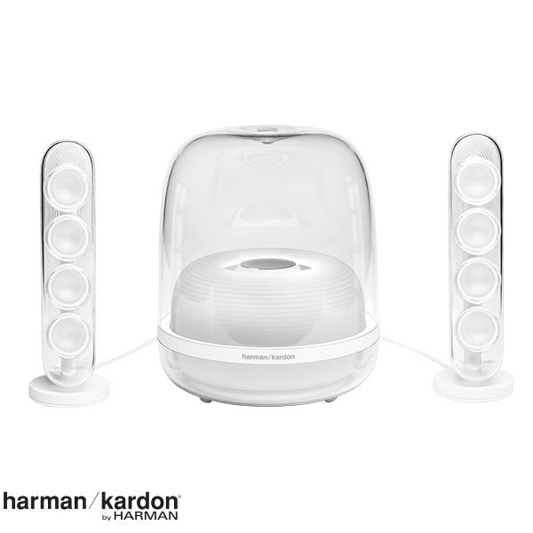 harman kardon SoundSticks 4 Bluetooth スピーカーシステム ホワイト # HKSOUNDSTICK4WHTJN ハーマンカードン (Bluetooth接続スピーカー ) サウンドスティックフォー サブウーファ搭載 インテリア 音響工学