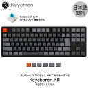 Keychron K8 Mac日本語配列 有線 / Bluetooth 5.1 ワイヤレス 両対応 テンキーレス ホットスワップ Gateron 青軸 91キー RGBライト メカニカルキーボード K8-91-Swap-RGB-Blue-JP キークロン iPad スマホ JIS