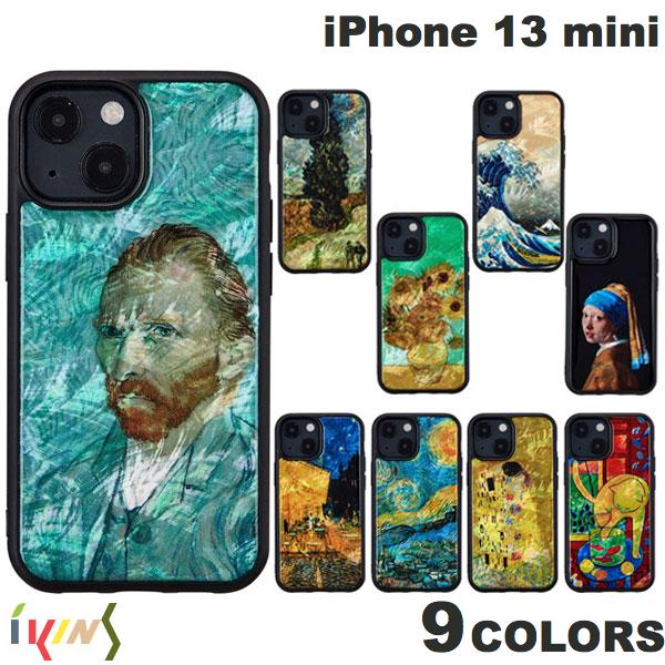 [재고 한계] Ikins iPhone 13 mini 천연 조개 케이스 아이킨스 (스마트폰 케이스·커버) 명화 회화 무선 충전 대응 스트랩 홀 첨부 펄 아름다운