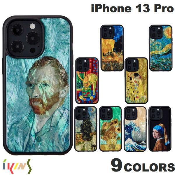 [재고 한계] Ikins iPhone 13 Pro 천연 조개 케이스 아이킨스 (스마트폰 케이스·커버) 명화 회화 무선 충전 대응 스트랩 홀 첨부 펄 아름다운