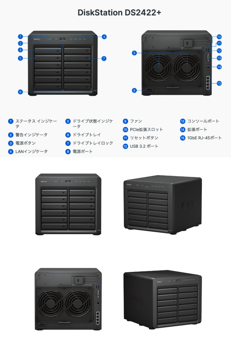 Synology DiskStation Plus���꡼�� DS2422+ 12�٥� # DS2422+ ���Υ����� (RAID������)
