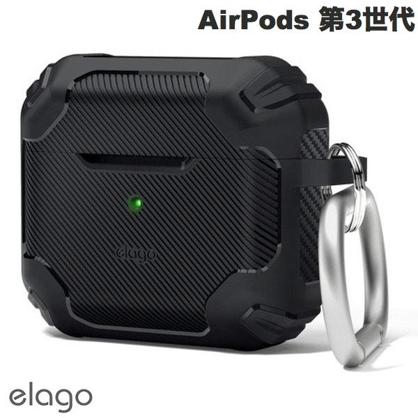 elago AirPods 第3世代 SOLID ARMOR Black # EL_AP3CSSCDA_BK エラゴ (AirPods ケース)