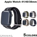 [lR|X] y݌ɏz GRAMAS Apple Watch 41 / 40 / 38mm MARINE NATIONALE STRAP O}X (AbvEHb` xg oh) eiC X|[c AEghA Trɋ fB[X 22mm