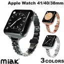 ネコポス送料無料 miak Apple Watch 41 / 40 / 38mm JUBILEE METAL BAND ミアック (アップルウォッチ ベルト バンド) ステンレス レディース